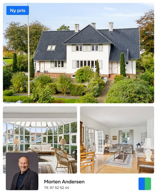 Nybolig Skive I/S annoncerer prisjustering på attraktiv villa med fjordudsigt