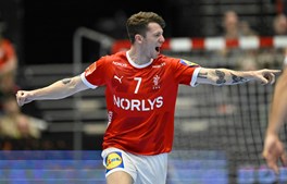 Røde lamper til Håndboldherrernes VM-fejring i Jyske Bank Boxen