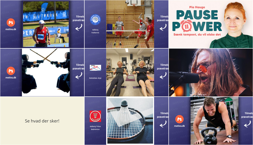 Fra fodtennis og foredrag til energifyldt rofit - Se hvad der sker i Aalborg den kommende uge