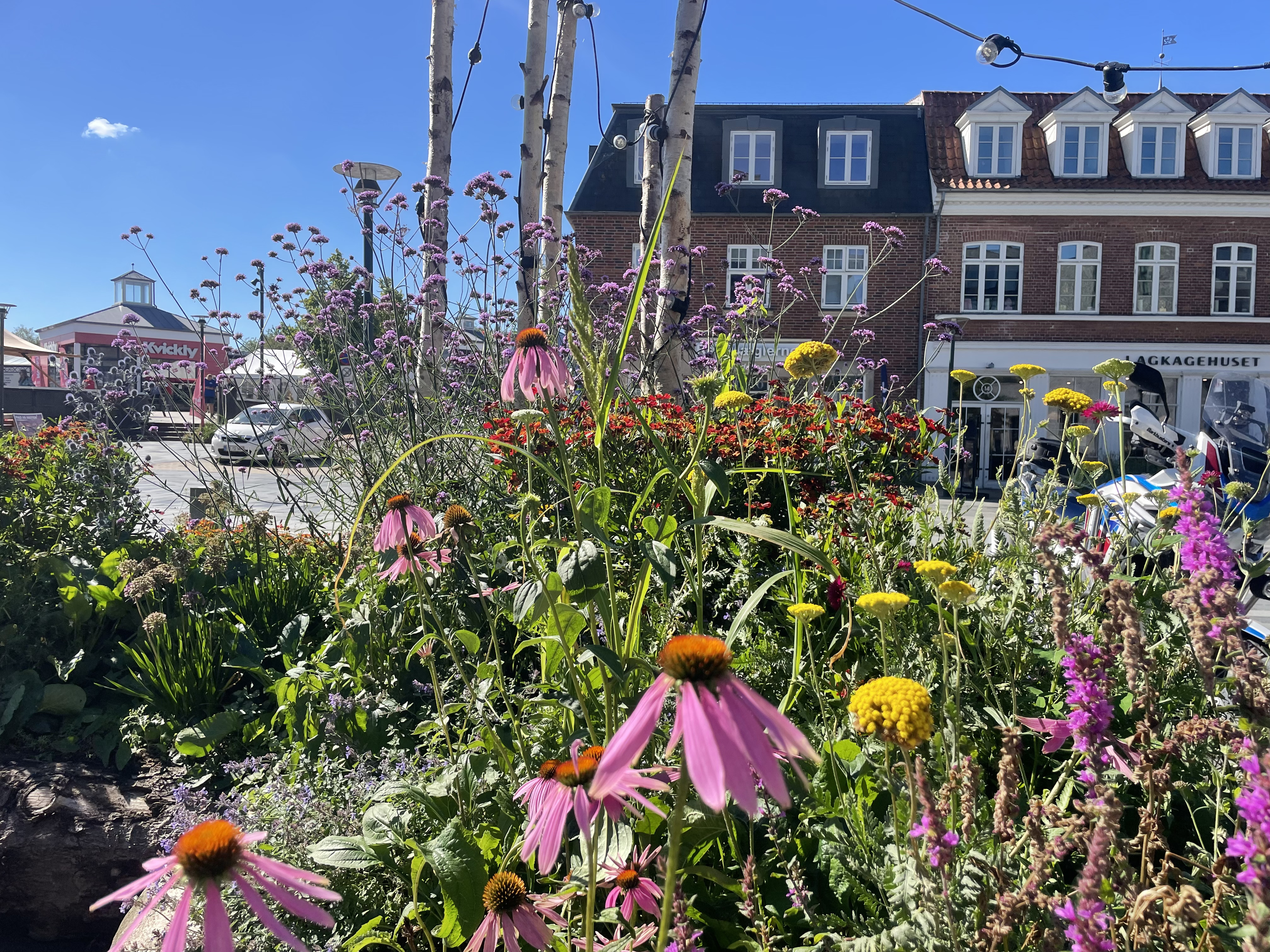 Blomster og kreativitet i Middelfart Midtby