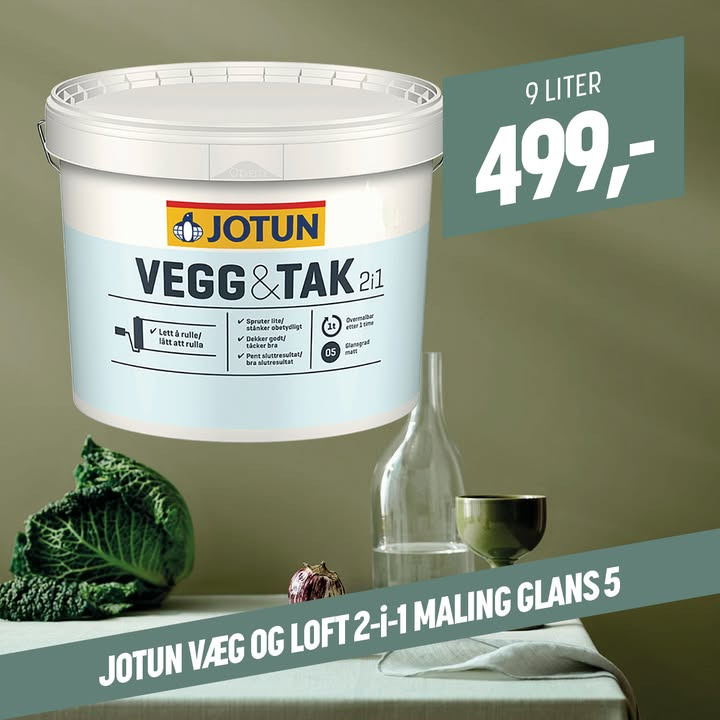 XL Byg Tømmergaarden Hals præsenterer Jotun 2-i-1 maling: Nem og effektiv til væg og loft