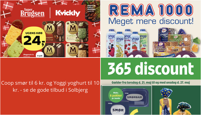 Coop smør til 6 kr. og Yoggi yoghurt til 10 kr. - se de gode tilbud i Solbjerg