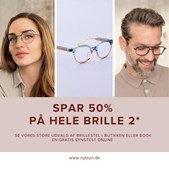 NYTSYN Veri tilbyder 50% rabat på anden brille