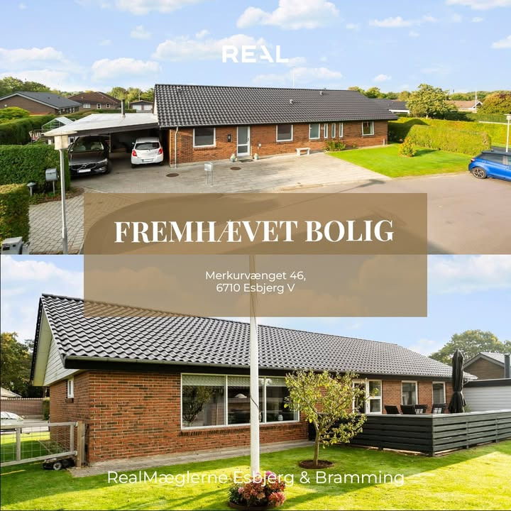 RealMæglerne Esbjerg og Bramming fremhæver familievilla på Merkurvænget 46 i Sønderris