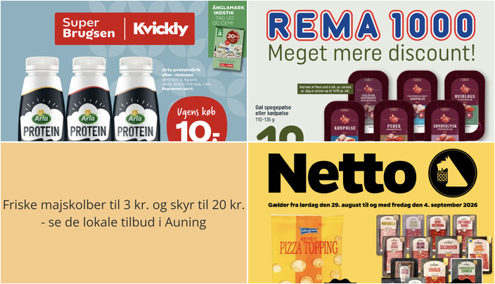 Friske majskolber til 3 kr. og skyr til 20 kr. - se de lokale tilbud i Auning