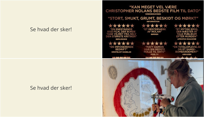 Filmvisning og kreativ tufting workshop i Vig - Se hvad der sker den kommende uge