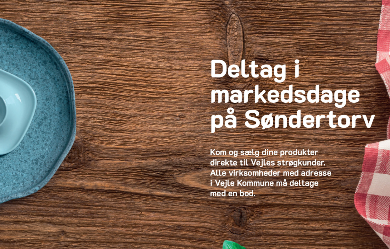 Deltag i markedsdage på Søndertorv Markedsdagene på Søndertorv