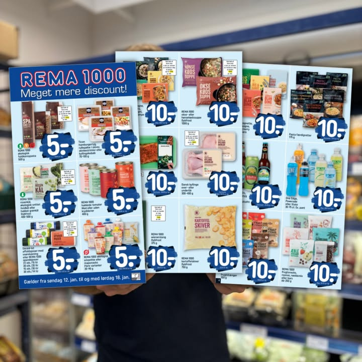Fantastiske priser hos REMA 1000 Hadsund: Avis med varer til 5, 10, 15 og 20 kroner