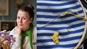 Upcycling og broderi workshop på Kalundborg Bibliotek