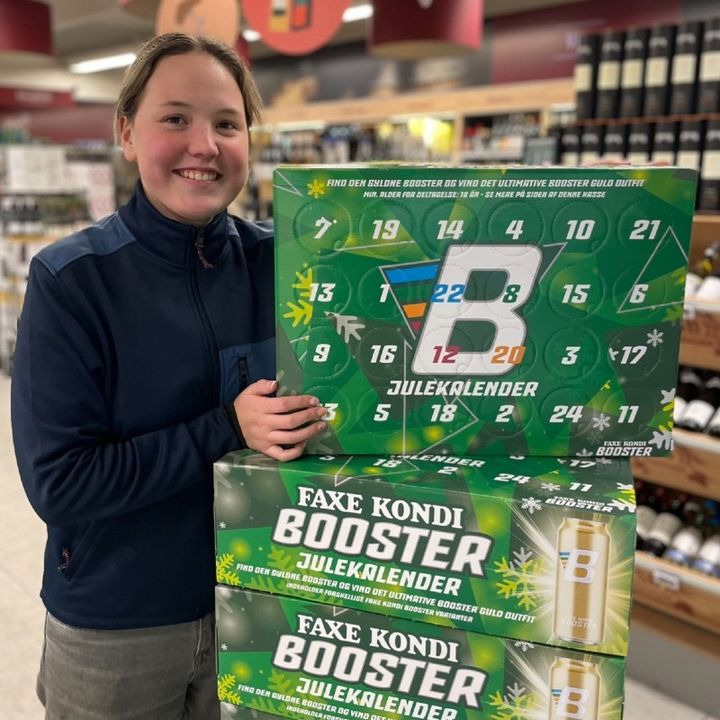 Faxe Kondi booster julekalender til specialpris hos SuperBrugsen Dronninglund