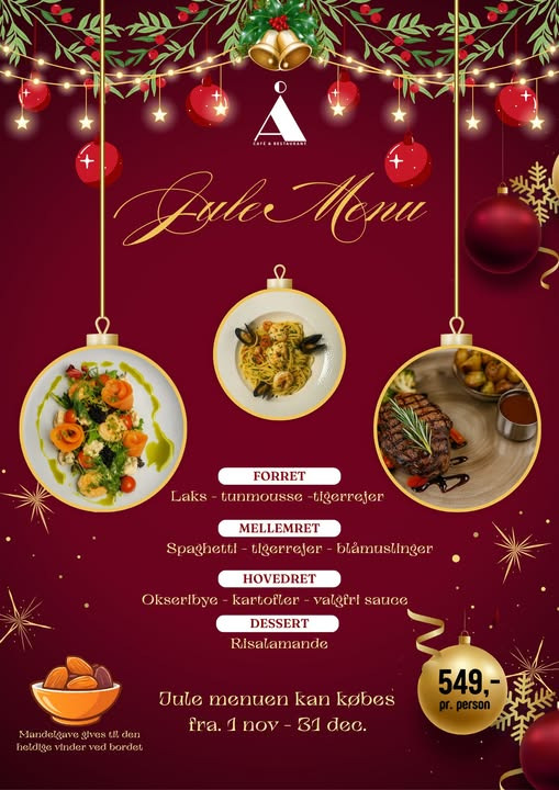 Café Å præsenterer unik 4-retters julemenu fra november til december