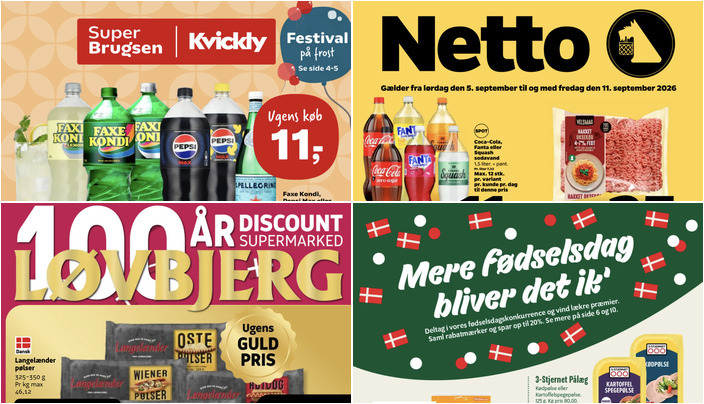Lokale tilbud: Pepsi Max til 65 kr. og Langelænder pølser til 14,99 kr.