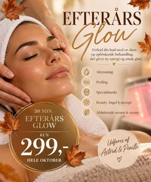 Hair & Skin Zone tilbyder 30 min. Efterårs Glow til 299,- hele oktober