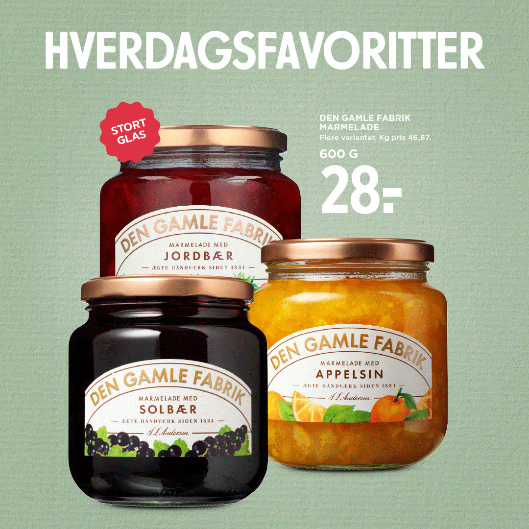 Ostemad med marmelade til tilbudspris hos Meny Randers i denne uge