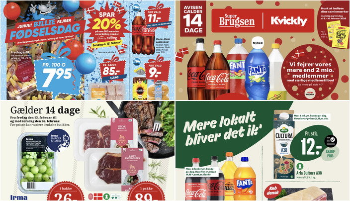 Coca-Cola til kun 11 kr. og Irma Autumn Crisp druer til 26 kr. - Se de mange lokale dagligvaretilbud