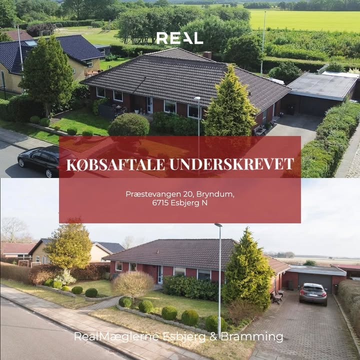 RealMæglerne Esbjerg og Bramming underskriver købsaftale på bolig i Bryndum