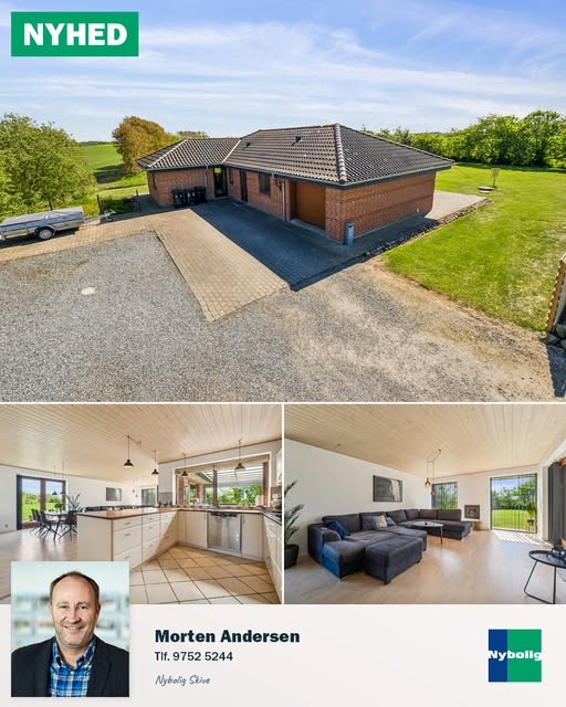 Nybolig Skive I/S præsenterer en etplansvilla med udsigt til naturen