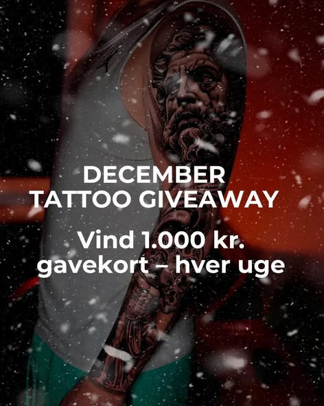 Tattoo Studio 96 lancerer december giveaway med chancen for at vinde 1.000 kr.