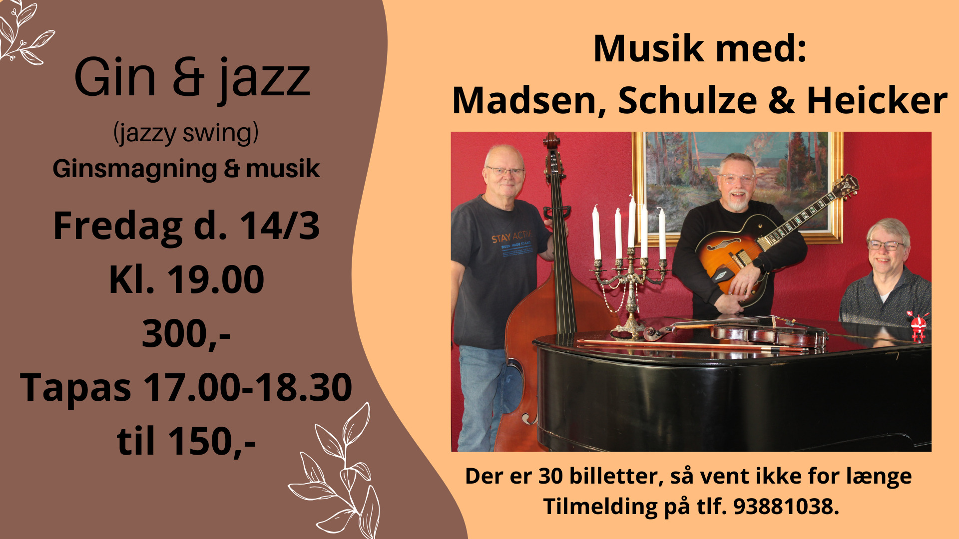 Musikalsk weekend i Café Vossie: Oplev bluegrass og jazz