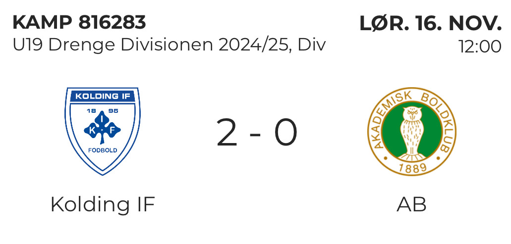 Kolding IF tager vigtig sejr mod topholdet AB og holder spændingen i ligaen i live