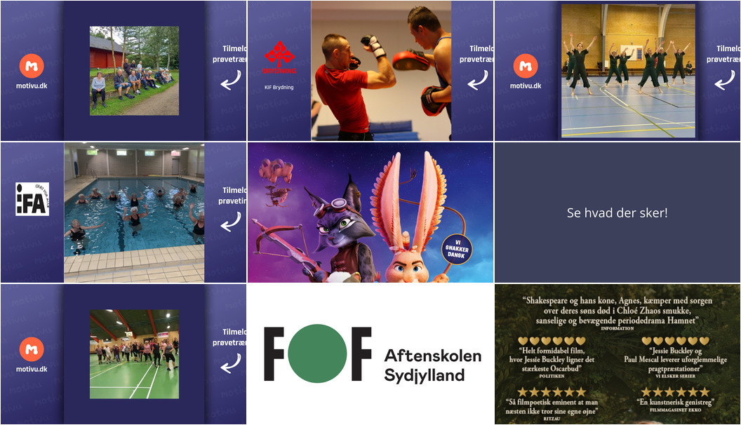 Oplev motion, film og sjove træninger i Kolding denne uge