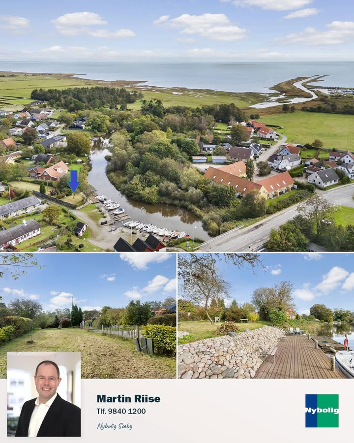 Nybolig Sæby A/S præsenterer unik helårsgrund med privat bådebro