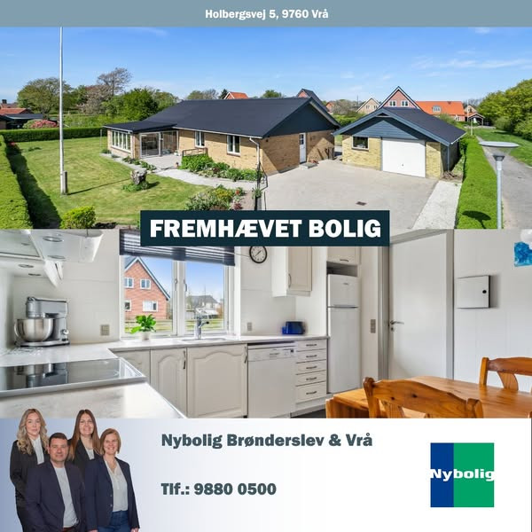 Etplansvilla til salg på Holbergsvej i Vrå