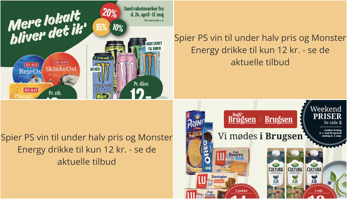 Spier PS vin til under halv pris og Monster Energy drikke til kun 12 kr. - se de aktuelle tilbud