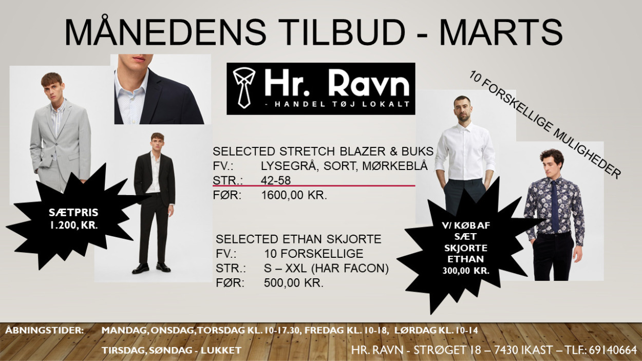 Bliv klar til forårets fester med månedens tilbud hos Hr. Ravn