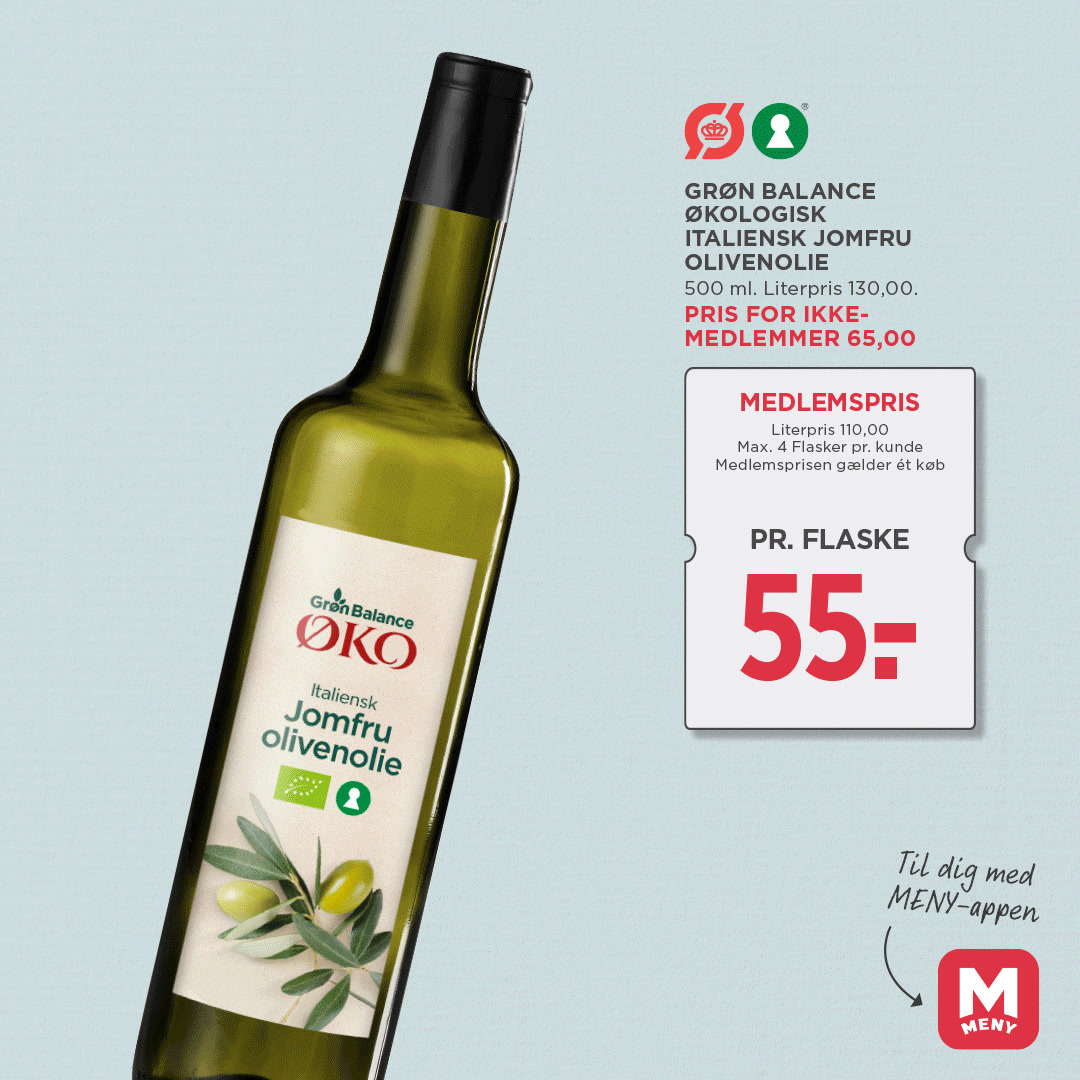 Nye medlemspriser i MENY Hjerting-appen: Neutral vaskemiddel til 25 kr., økologisk olivenolie til 55 kr.