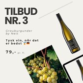 Forkæl dine sanser med Grauburgunder By Nett til fødselsdagspris: Fyldig hvidvin med pære- og mandelnoter på tilbud i en begrænset periode