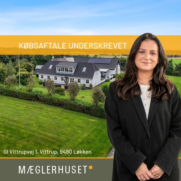 Mæglerhuset Vestkysten I/S sælger ejendom på Gl Vittrupvej 1