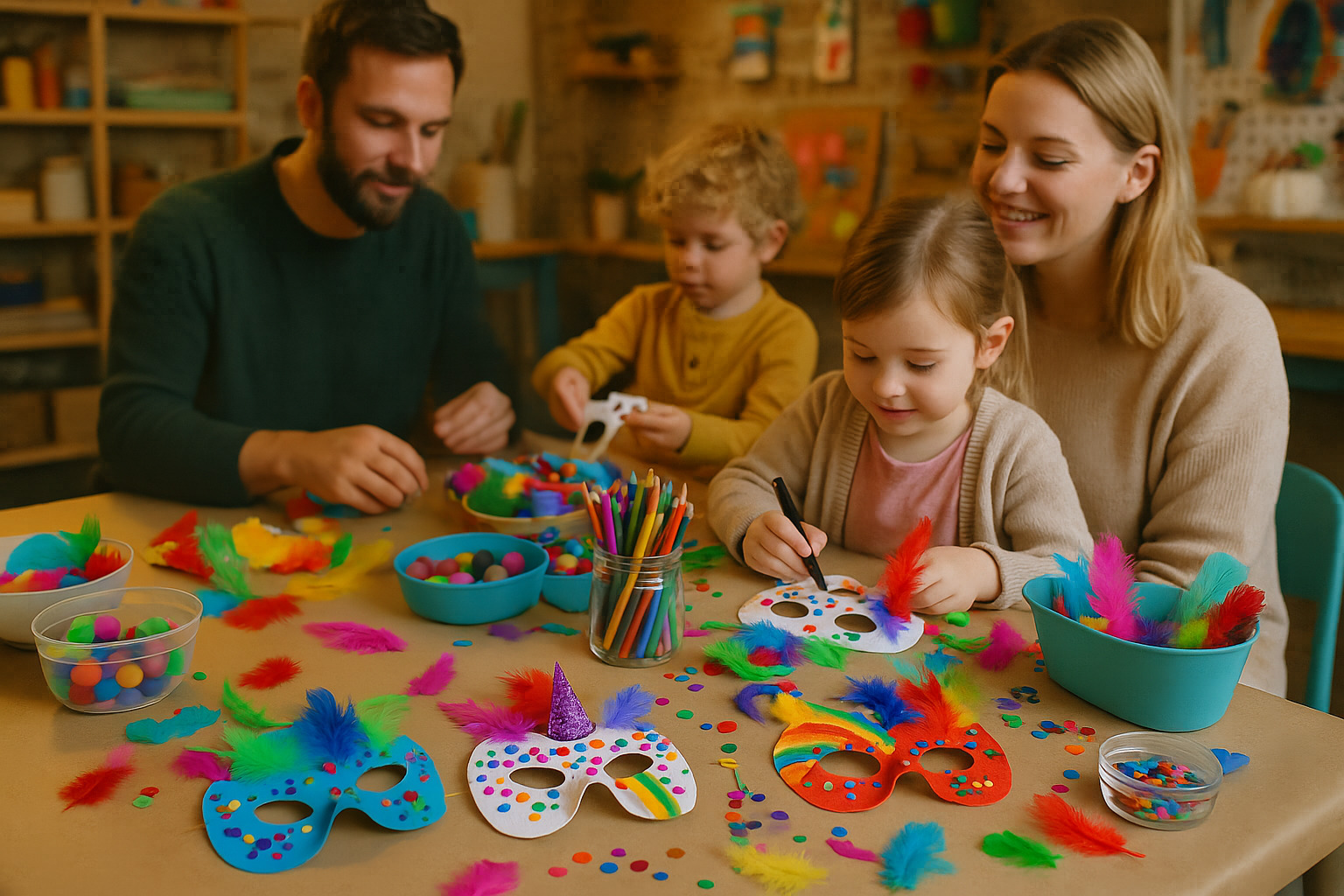 Kreativ maskeworkshop for børn i Vintapperstræde