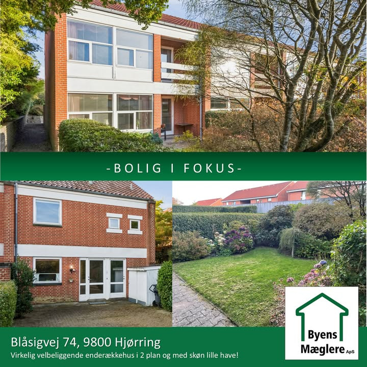 Byens Mæglere ApS fremhæver enderækkehus til salg i Hjørring