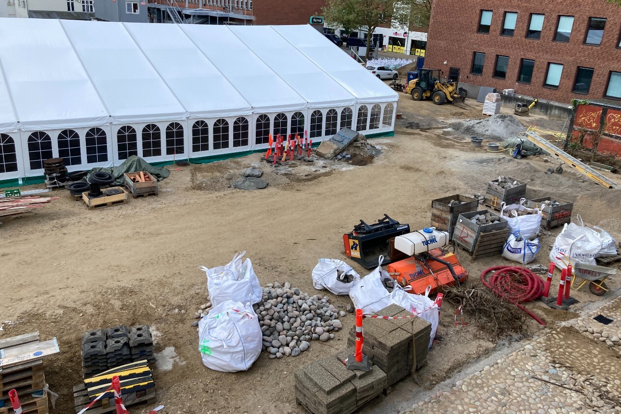 Alle p-pladser i Borchs Gård lukkes midlertidigt