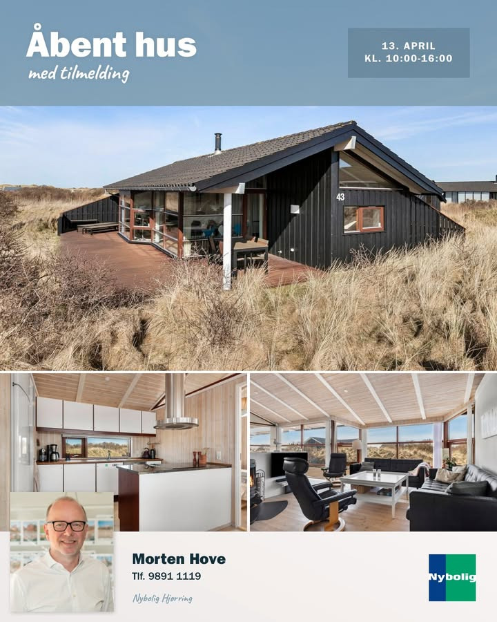 Nybolig Hjørring inviterer til åbent hus på eksklusivt fritidshus i Skallerup Klit