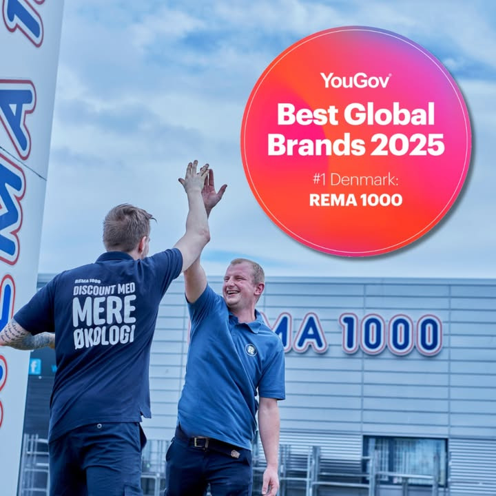 Rema1000 Gærumvej takker kunderne for førsteplads på Best Brands 2025 i Danmark