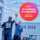 Rema1000 Gærumvej takker kunderne for førsteplads på Best Brands 2025 i Danmark