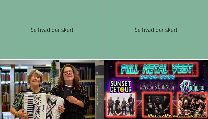 Weekendaktiviteter i Glostrup: Fællessang og Metalhoser