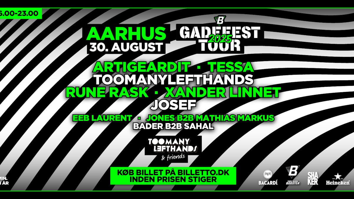 Gadefest tour 2025 rammer Aarhus
