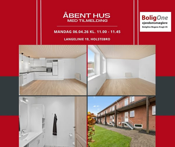 BoligOne Mogens Kragh inviterer til åbent hus på indflytningsklar lejlighed i Holstebro
