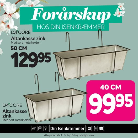 Fredericia Isenkram præsenterer stilfulde altankasser i zink til forårsklar altan