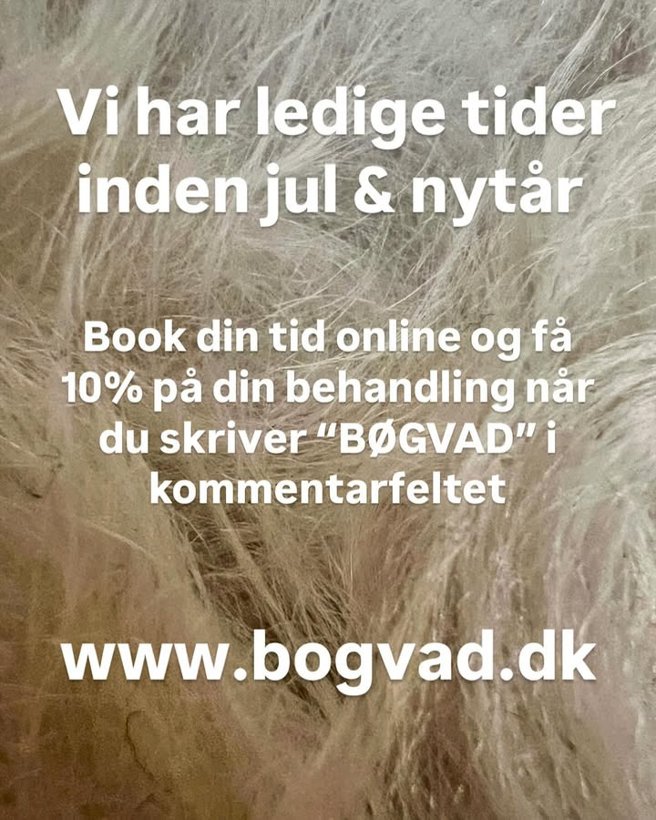 Bøgvad tilbyder 10% rabat på behandlinger før jul og nytår