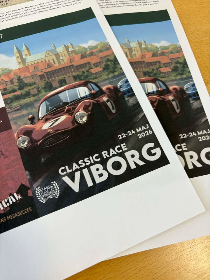 JM Autoteknik udlodder 2 partout-billetter til Classic Race Viborg 2026