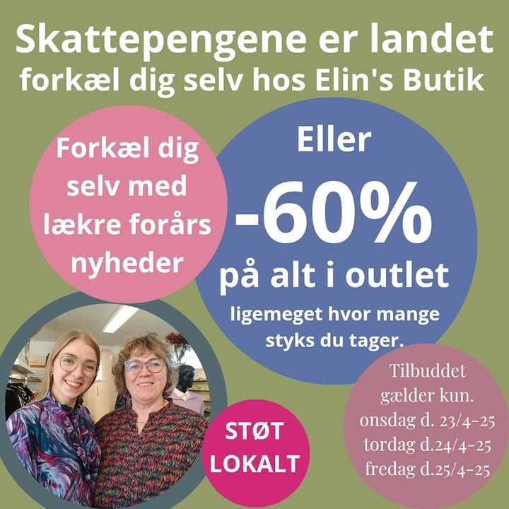 Elin's Butik fejrer skattepengene med eksklusive tilbud i tre dage