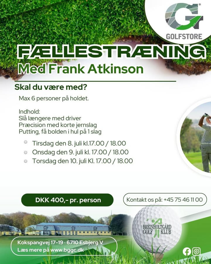 Stor interesse for første fællestræning hos Breinholtgård Golf Klub fører til ny mulighed for deltagelse