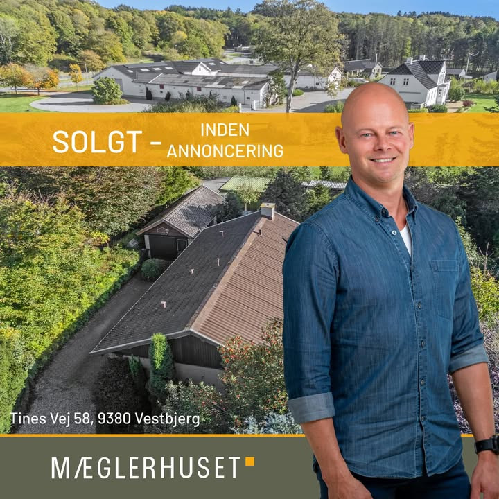 Mæglerhuset sælger hus på Tines Vej inden annoncering