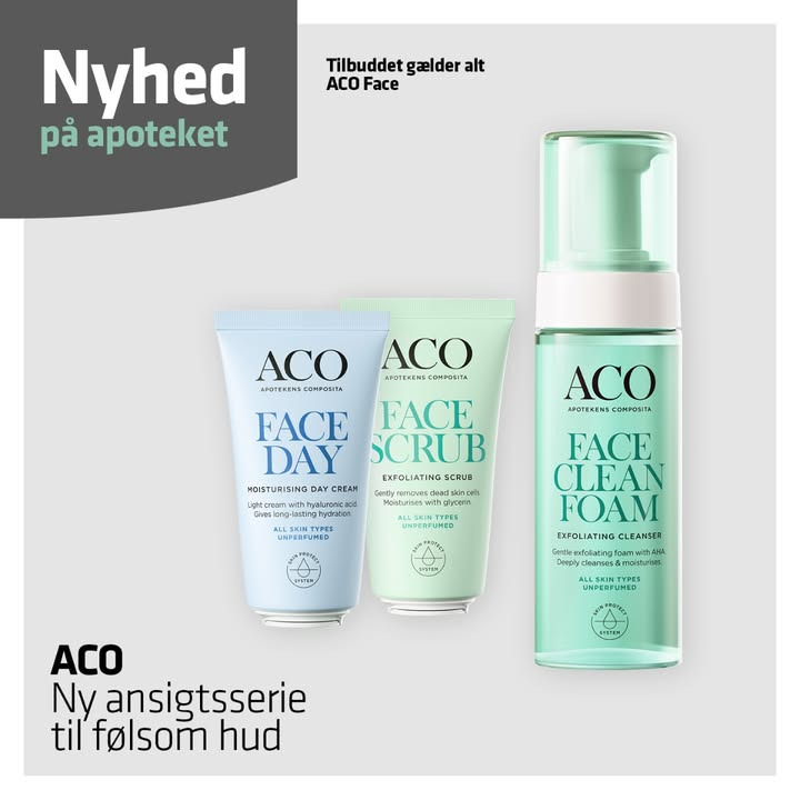 Herning Løve Apotek præsenterer ACO ansigtsserie til følsom hud