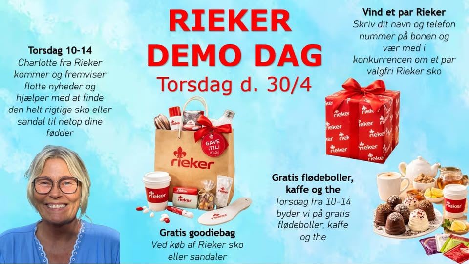 DK Shoes Brønderslev ApS inviterer til Rieker demo dag med gode tilbud og konkurrencer