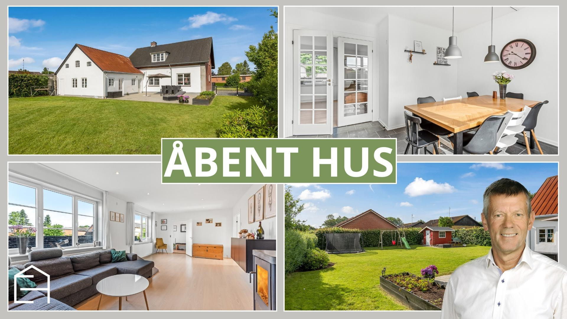 Ejenholm Bolig & Erhverv inviterer til åbent hus i Agerskov: Familievenlig villa til salg for kr. 875.000